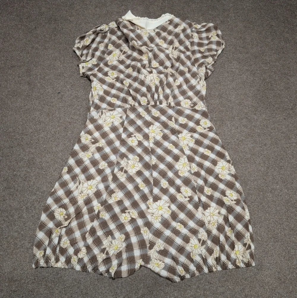 Kimchi Blue Urban Outfitters Romper Giovanna Collared Gingham Women's Small New